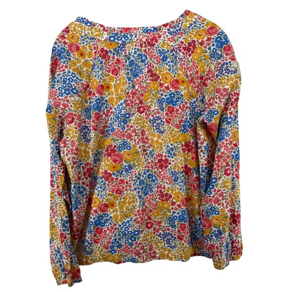 Croft & Barrow Womens Blouse Sz L Petite Liberty Inspired Ditsy Floral Cottage - Picture 2 of 10